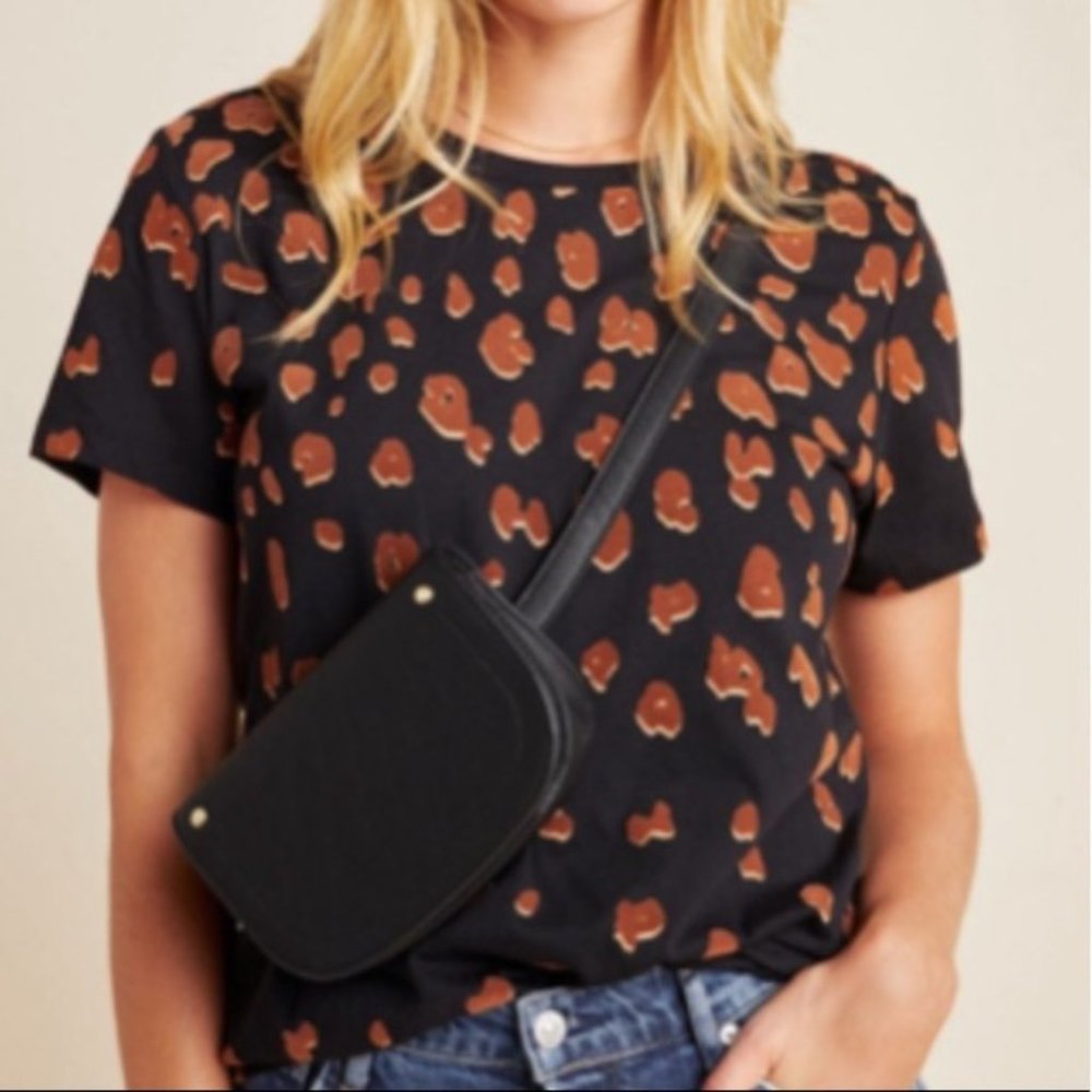 Scotch & Soda Anthropologie Leopard Textured T-Shirt szM